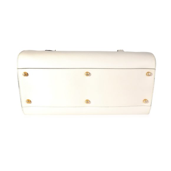 Gucci Ivory Leather & Web Floral Tapestry Duffle Bag - Picture 4 of 6